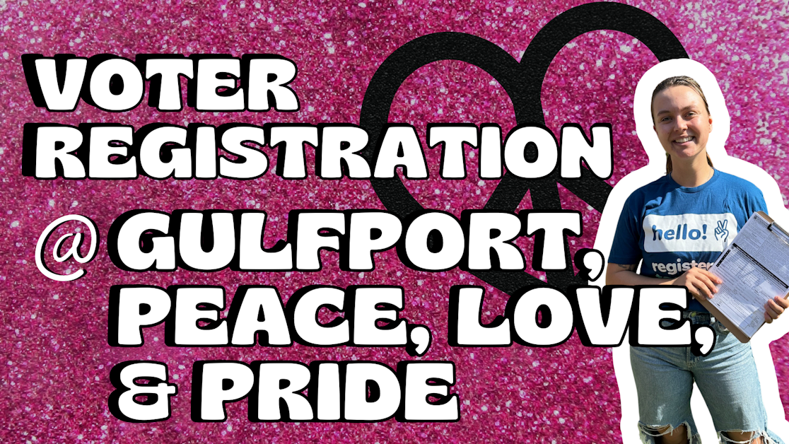 Voter Registration Gulfport Peace Love & Pride · Anna For Florida